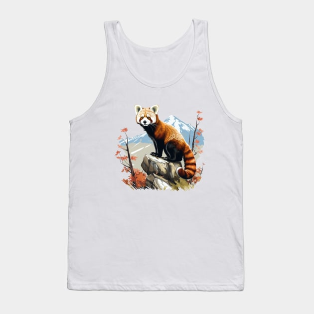 Red Panda In Nature Tank Top by zooleisurelife